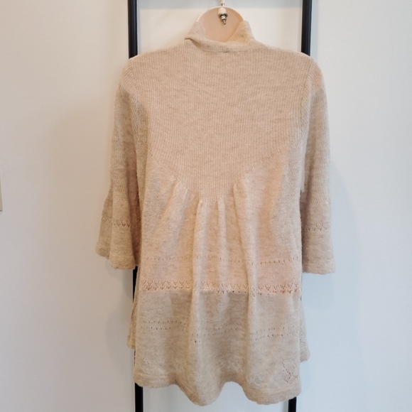 Anthropologie Feather Bone Whitby Bell Sleeve Sweater Merino Wool Alpaca Women - Picture 8 of 15